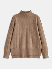 Soft Wide Rib Exposed Seam Jumper And Wide Leg Co-ord