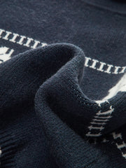 Horse-Pattern Cap Sleeve Turtleneck Sweater Vest