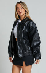 Lioness - Kenny Bomber Jacket in Jet Black