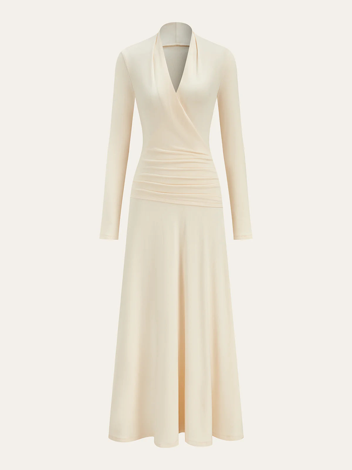 Pleated Fishtail Long Dress