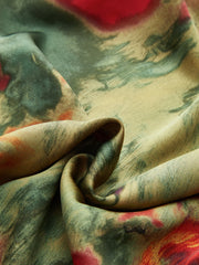 Printed Wrap-Tie Maxi Skirt