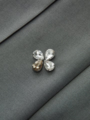 A-Line Floral Rhinestone Mini Skirt