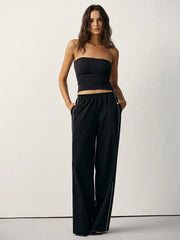Cotton Blend Mid-Waist Side Stripe Sweatpants