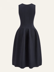 Ribbed Knit Flare Sweater Dress