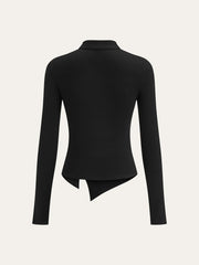 Asymmetric Metal Butterfly Detail Top