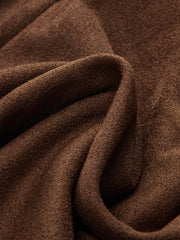 Suede Effect Ruched Sleeveless Vest