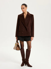 Double-Breasted Lapel Blazer