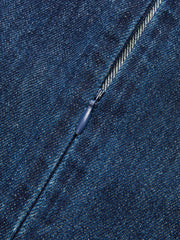 Metal Detail Denim Sleeveless Mini Dress