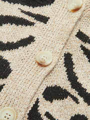 Leopard Print Wool Blend Sweater Vest