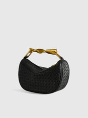 Textured PU Leather Bag with Chain Strap