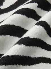 Zebra Print Puff Sleeve Cardigan