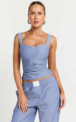 Lioness - Cobain Corset in Navy Stripe