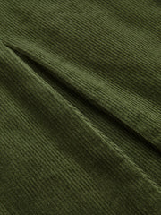 Pleated Corduroy Midi Skirt