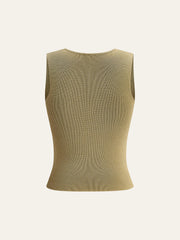 Knit Twist-Front Tank Top