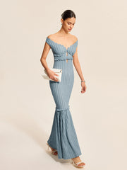 Off-Shoulder Ruffle Detail Dress