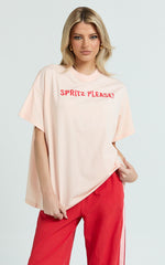 Arlette Two Piece Set - Spritz Peach Set in Peach/Red