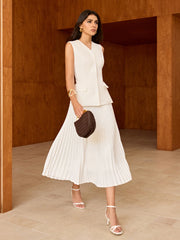 Sleeveless Button-Front Vest