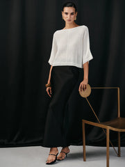 Semi-Sheer Batwing Sweater