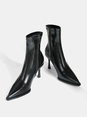 Pointed Toe Kitten Heel Ankle Boots