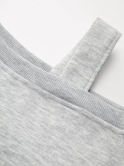 Strap Detail Off-Shoulder Sweatshirt