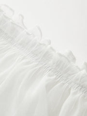 Semi-Sheer Gradient Floral Off-Shoulder Chiffon Top