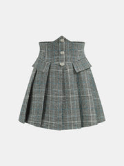 Plaid Pleated High-Waist Mini Skirt