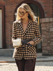 Houndstooth Belted Blazer