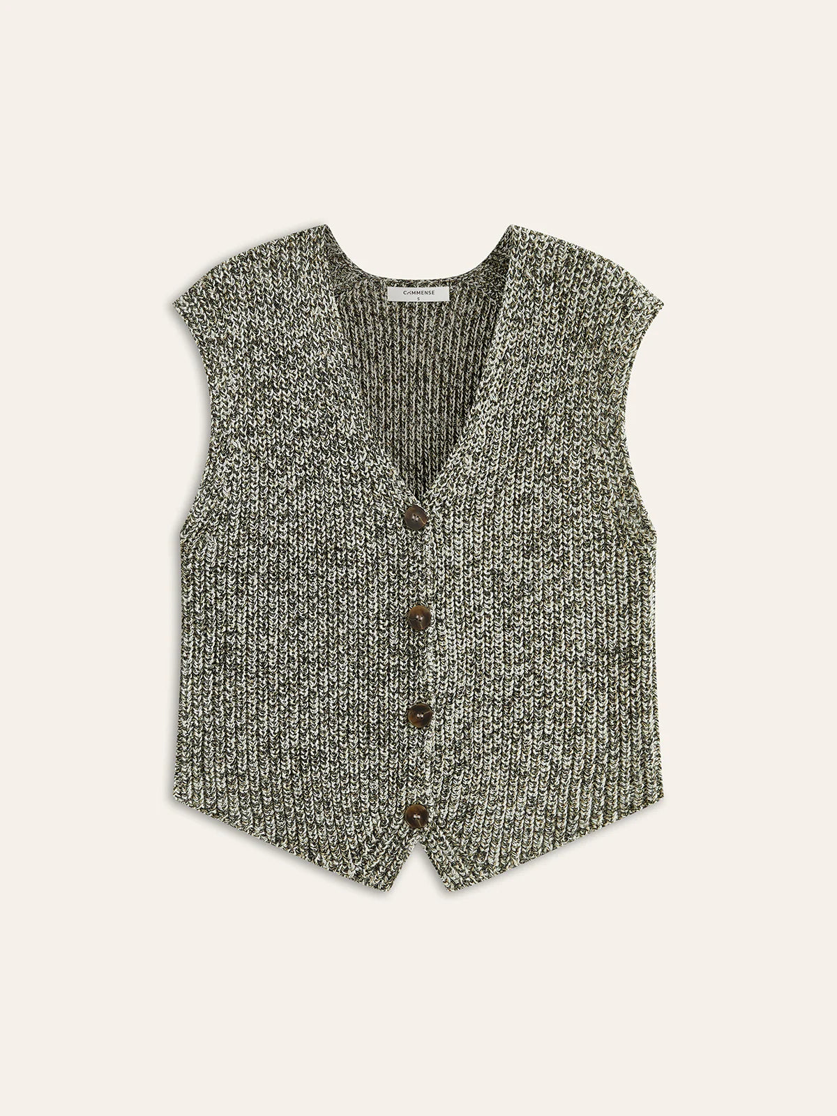Knit Button-Down Vest
