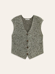 Knit Button-Down Vest