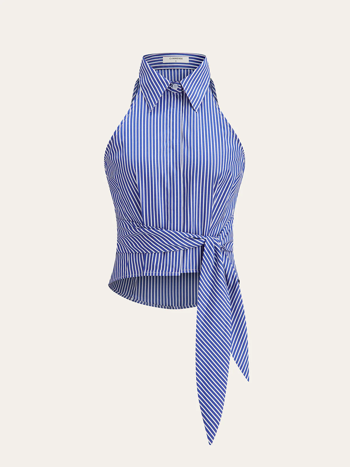 Striped Tie-Waist Crop Top