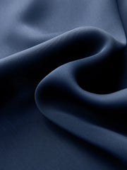 Asymmetric Ruffle Metal Detail Satin Maxi Skirt