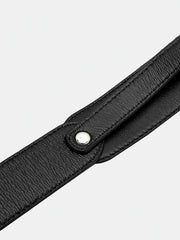 Golden Irregular Buckle Wide Leather Belt