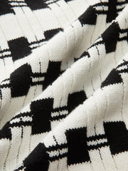 V-neck Plaid Sweater Vest