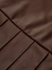 Faux Leather High-Waist Pleated Mini Skirt