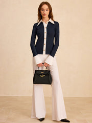 Color-Block Button-Down Shirt