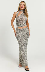 Lioness - Luxe Tie Top in Zebra