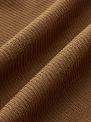 Ribbed Long Sleeve Tie-Back Top