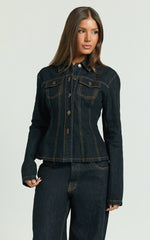 Lioness - Rider Denim Jacket in Dark Denim