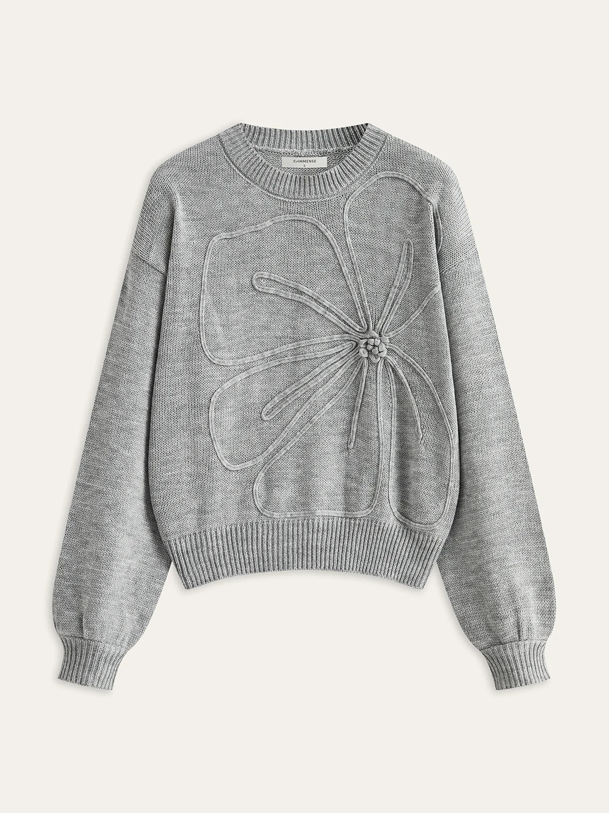 Flower Applique Sweater