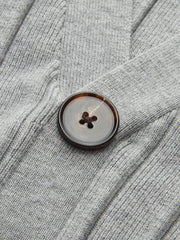 Lace Hem Ribbed Knit Cardigan