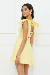 Pretty In Power Mini Dress Yellow