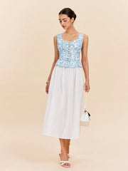 Floral Print Button-Front Top