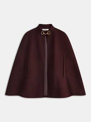 Metal Detail Cotton Blend Cloak