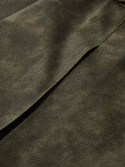 Faux Leather Pleated Shorts