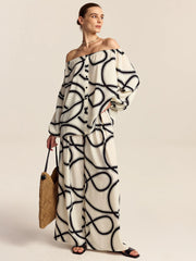 Semi-Sheer Patterned Wide-Leg Pants