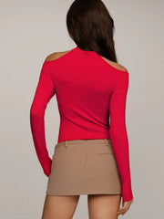 Bra-Free Off-Shoulder Choker Bodysuit