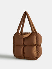 Puffer Zipper-Top Tote Bag