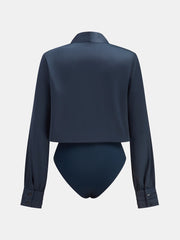 Satin V-neck Bodysuit