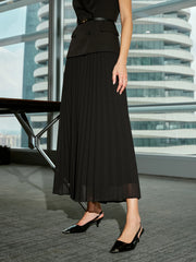 Chiffon Pleated Midi Skirt