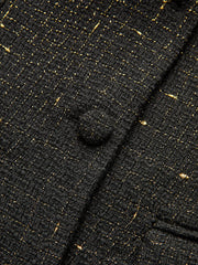 Tweed Belted Sleeveless Vest